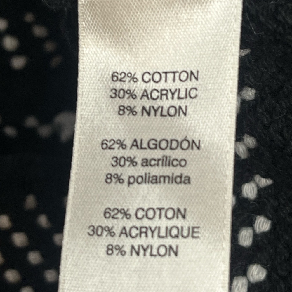 CHICOS Black and White Striped Women's open front mock neck cardigan size 3 - Picture 9 of 12